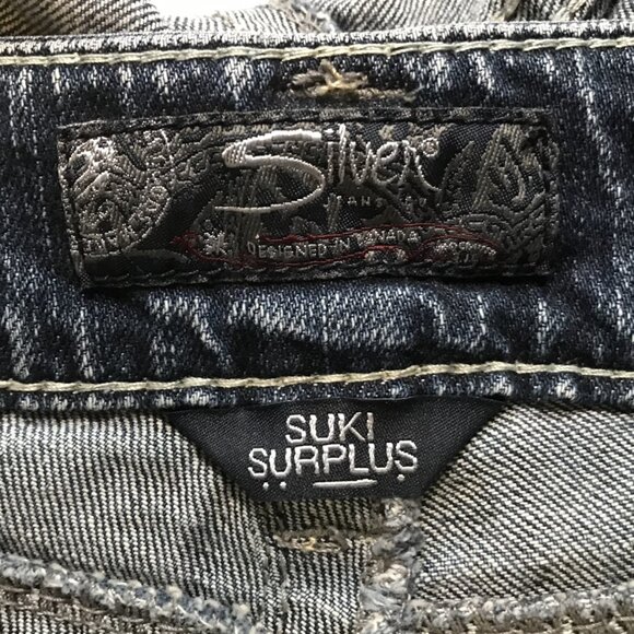Silver Suki Surplus Cutoff Embellished Jean Shorts - Picture 4 of 13
